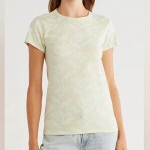 Rag & Bone Subtle Leaf T-Shirt Soft Cotton Blend Size M Pastel NWT